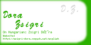 dora zsigri business card